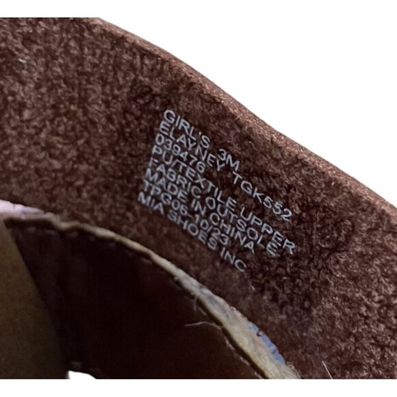 MIA Kids Brown/Cream Elayney Slip-on Sandal Size 3 - Picture 8 of 9